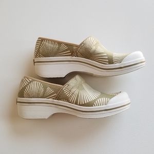 Dansko Vegan Canvas Professional Clog Green Volley